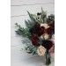 Wedding Bouquets in Deep Burgundy & Beige | Faux Bridal & Bridesmaid Bouquets