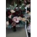 Wedding Bouquets in Deep Burgundy & Beige | Faux Bridal & Bridesmaid Bouquets