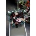 Wedding Bouquets in Deep Burgundy & Beige | Faux Bridal & Bridesmaid Bouquets