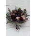 Wedding bouquets in purple burgundy beige black  colors. Bridal bouquet. Cascading bouquet. Faux bouquet. Bridesmaid bouquet. 5016
