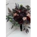 Wedding bouquets in purple burgundy beige black  colors. Bridal bouquet. Cascading bouquet. Faux bouquet. Bridesmaid bouquet. 5016