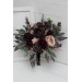 Wedding bouquets in purple burgundy beige black  colors. Bridal bouquet. Cascading bouquet. Faux bouquet. Bridesmaid bouquet. 5016