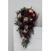 Wedding bouquets in purple burgundy beige black  colors. Bridal bouquet. Cascading bouquet. Faux bouquet. Bridesmaid bouquet. 5016