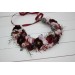Burgundy dusty pink flower crown. Hair wreath. Flower girl crown. Wedding flowers. 5019