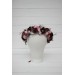 Burgundy dusty pink flower crown. Hair wreath. Flower girl crown. Wedding flowers. 5019