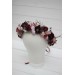 Burgundy dusty pink flower crown. Hair wreath. Flower girl crown. Wedding flowers. 5019