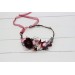 Burgundy dusty pink flower crown. Hair wreath. Flower girl crown. Wedding flowers. 5019