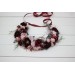 Burgundy dusty pink flower crown. Hair wreath. Flower girl crown. Wedding flowers. 5019