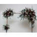 The Flower Arch Arrangement in Burgundy & Beige | Faux Floral Archway for Wedding