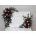  Flower arch arrangement in burgundy beige colors.  Arbor flowers. Floral archway. Faux flowers for wedding arch. 5018