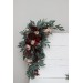  Flower arch arrangement in burgundy beige colors.  Arbor flowers. Floral archway. Faux flowers for wedding arch. 5018