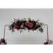 Flower Arch Arrangement in Burgundy, Black & Pink | Faux Floral Archway for Wedding