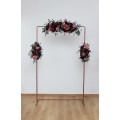 Flower Arch Arrangement in Burgundy, Black & Pink | Faux Floral Archway for Wedding