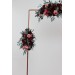 Flower Arch Arrangement in Burgundy, Black & Pink | Faux Floral Archway for Wedding