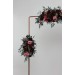 Flower Arch Arrangement in Burgundy, Black & Pink | Faux Floral Archway for Wedding