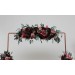 Flower Arch Arrangement in Burgundy, Black & Pink | Faux Floral Archway for Wedding