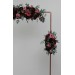 Flower Arch Arrangement in Burgundy, Black & Pink | Faux Floral Archway for Wedding