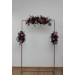 Flower Arch Arrangement in Burgundy, Black & Pink | Faux Floral Archway for Wedding