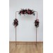Flower Arch Arrangement in Burgundy, Black & Pink | Faux Floral Archway for Wedding