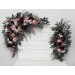  Flower arch arrangement in burgundy dusty pink colors.  Arbor flowers. Floral archway. Faux flowers for wedding arch. 5019