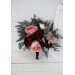 Wedding bouquets in burgundy black pink colors. Bridal bouquet. Cascading bouquet. Faux bouquet. Bridesmaid bouquet. 5020