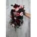 Burgundy, and Pink Wedding Bouquets – Cascading Faux Bridal Designs