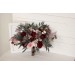 Wedding bouquets in burgundy dusty pink colors. Bridal bouquet. Cascading bouquet. Faux bouquet. Bridesmaid bouquet. 5019