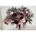 Wedding bouquets in burgundy dusty pink colors. Bridal bouquet. Cascading bouquet. Faux bouquet. Bridesmaid bouquet. 5019