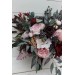 Wedding bouquets in burgundy dusty pink colors. Bridal bouquet. Cascading bouquet. Faux bouquet. Bridesmaid bouquet. 5019