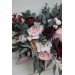 Wedding bouquets in burgundy dusty pink colors. Bridal bouquet. Cascading bouquet. Faux bouquet. Bridesmaid bouquet. 5019