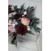 Wedding bouquets in burgundy dusty pink colors. Bridal bouquet. Cascading bouquet. Faux bouquet. Bridesmaid bouquet. 5019