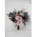 Wedding bouquets in burgundy dusty pink colors. Bridal bouquet. Cascading bouquet. Faux bouquet. Bridesmaid bouquet. 5019