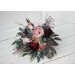 Wedding bouquets in burgundy dusty pink colors. Bridal bouquet. Cascading bouquet. Faux bouquet. Bridesmaid bouquet. 5019