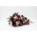 Wedding Bouquets in Burgundy & Dusty Pink | Faux Cascading Bridal & Bridesmaid Bouquets