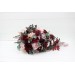 Wedding bouquets in burgundy dusty pink colors. Bridal bouquet. Cascading bouquet. Faux bouquet. Bridesmaid bouquet. 5019