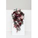 Wedding bouquets in burgundy dusty pink colors. Bridal bouquet. Cascading bouquet. Faux bouquet. Bridesmaid bouquet. 5019