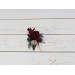 Wedding Boutonnieres & Wrist Corsage in Burgundy & Beige | Faux Flower Accessories
