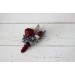 Wedding boutonnieres and wrist corsage  in burgundy dusty pink color scheme. Flower accessories. 5019