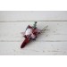  Wedding boutonnieres and wrist corsage  in burgundy dusty pink color scheme. Flower accessories. 5019