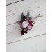  Wedding boutonnieres and wrist corsage  in burgundy dusty pink color scheme. Flower accessories. 5019