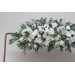  Flower arch arrangement in white colors.  Arbor flowers. Floral archway. Faux flowers for wedding arch. 5021