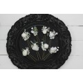  Set of 8 hair pins in  white color scheme. Hair accessories. Flower accessories for wedding. 5021