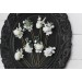  Set of 8 hair pins in  white color scheme. Hair accessories. Flower accessories for wedding. 5021