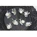  Set of 8 hair pins in  white color scheme. Hair accessories. Flower accessories for wedding. 5021
