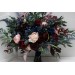 Wedding bouquets in burgundy navy blue blush pink colors. Bridal bouquet. Cascading bouquet. Faux bouquet. Bridesmaid bouquet. 5022-1