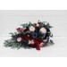Wedding bouquets in burgundy navy blue blush pink colors. Bridal bouquet. Cascading bouquet. Faux bouquet. Bridesmaid bouquet. 5022-1
