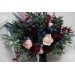 Wedding bouquets in burgundy navy blue blush pink colors. Bridal bouquet. Cascading bouquet. Faux bouquet. Bridesmaid bouquet. 5022-1