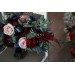 Wedding bouquets in burgundy navy blue blush pink colors. Bridal bouquet. Cascading bouquet. Faux bouquet. Bridesmaid bouquet. 5022