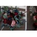 Wedding bouquets in burgundy navy blue blush pink colors. Bridal bouquet. Cascading bouquet. Faux bouquet. Bridesmaid bouquet. 5022