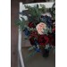 Wedding bouquets in burgundy navy blue blush pink colors. Bridal bouquet. Cascading bouquet. Faux bouquet. Bridesmaid bouquet. 5022